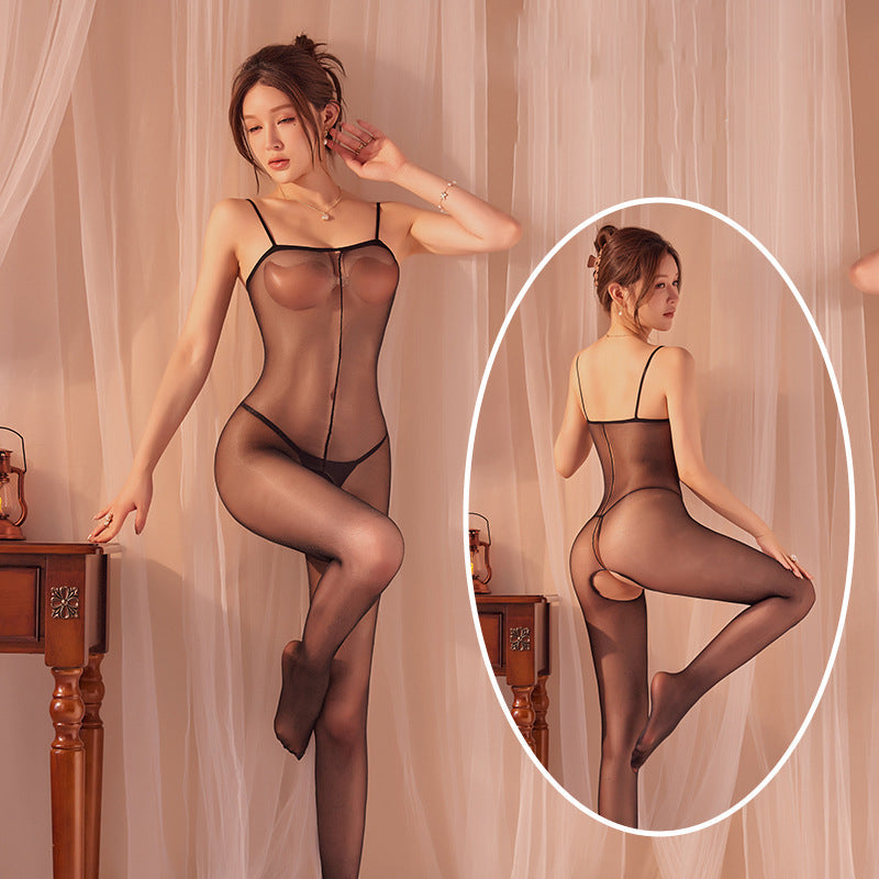 Suspender One-piece Open Stockings