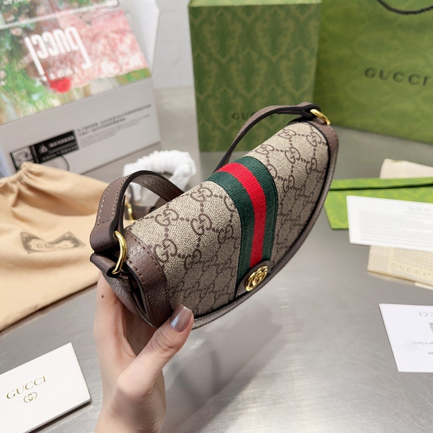 GG Ophid Horseshoe Bag