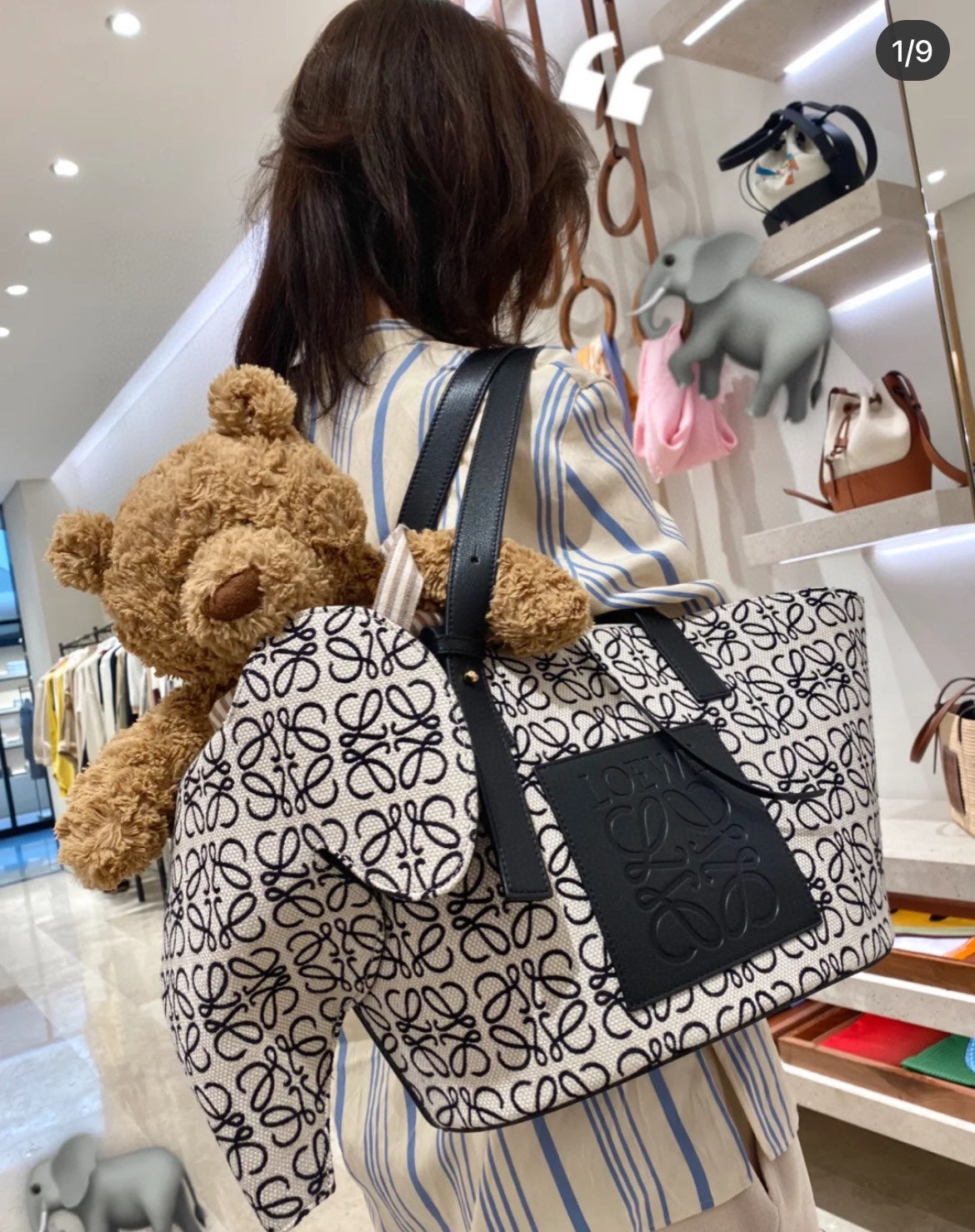 New small elephant shopping bag