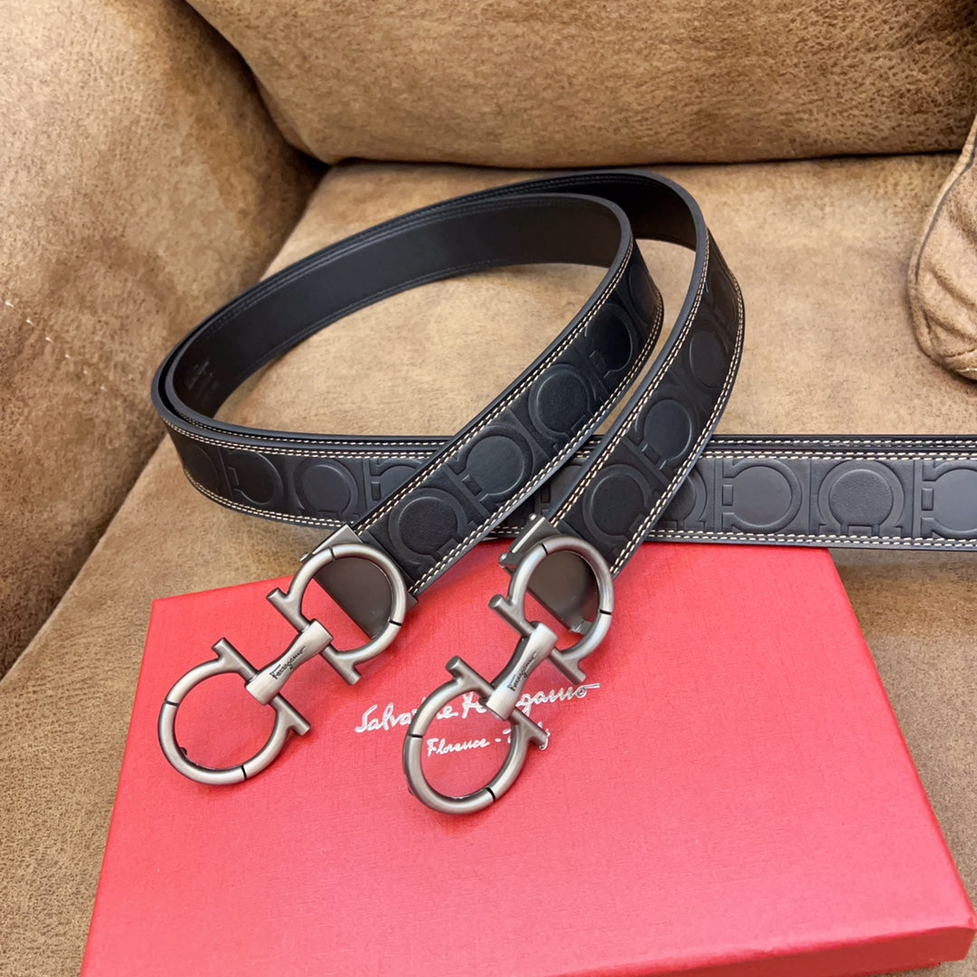 FERRA* patterned cowhide belt