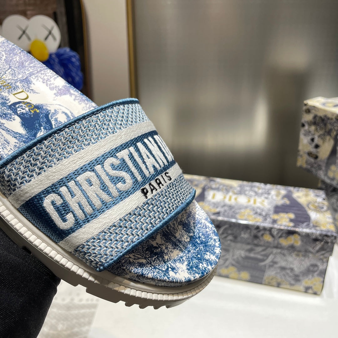 DIO* 24 new color thick-soled embroidered slippers