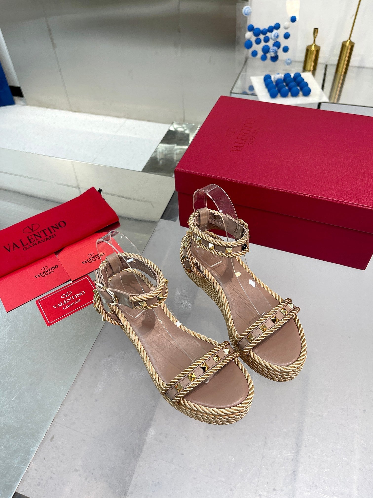 Valenti* wicker hemp rope braided wedge sandals 1:1 VIP