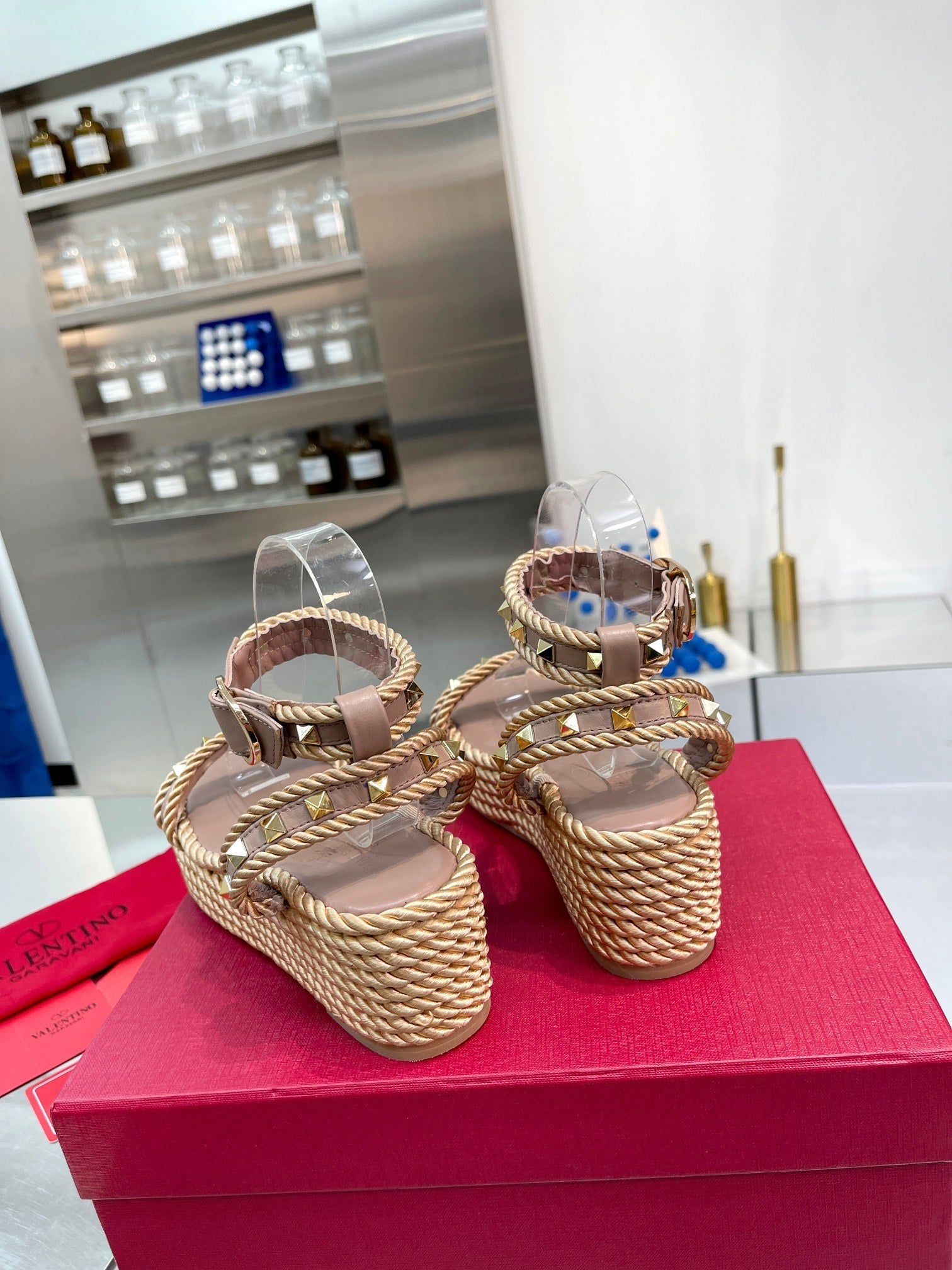 Valenti* wicker hemp rope braided wedge sandals 1:1 VIP