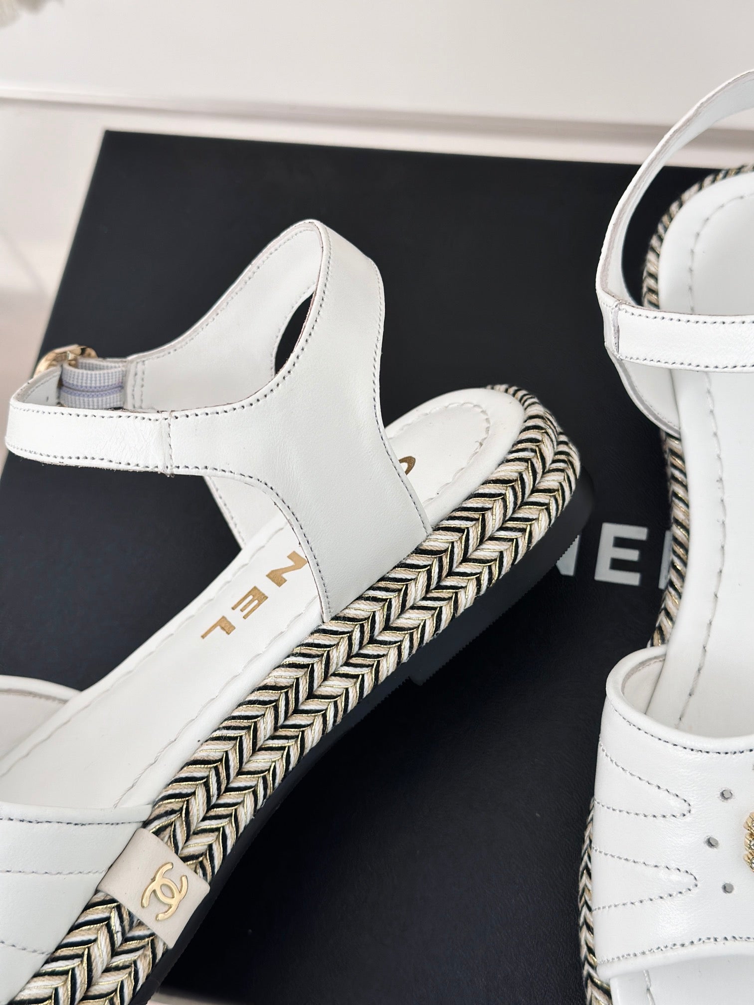 CHA* 24 new hemp rope sole sandals 1:1 VIP