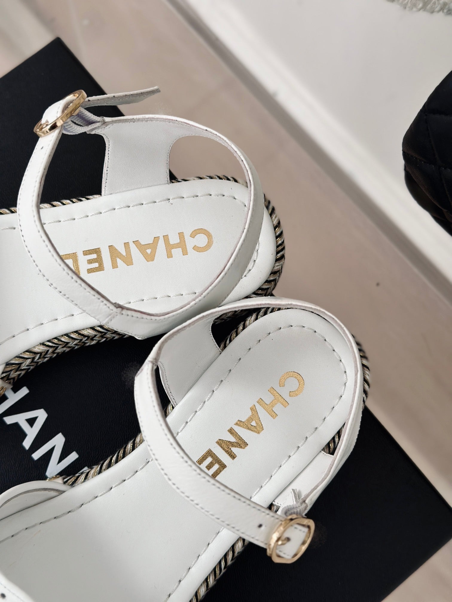 CHA* 24 new hemp rope sole sandals 1:1 VIP