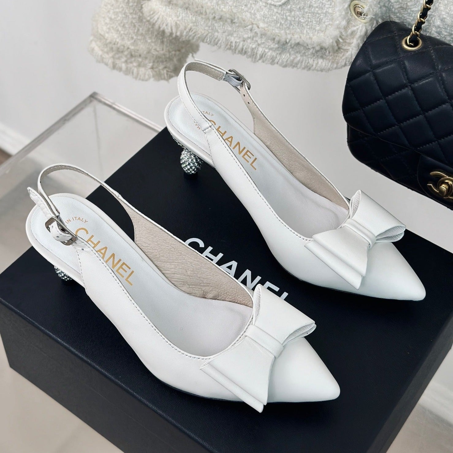 CHA* 24 new bow high heel sandals 1:1 VIP