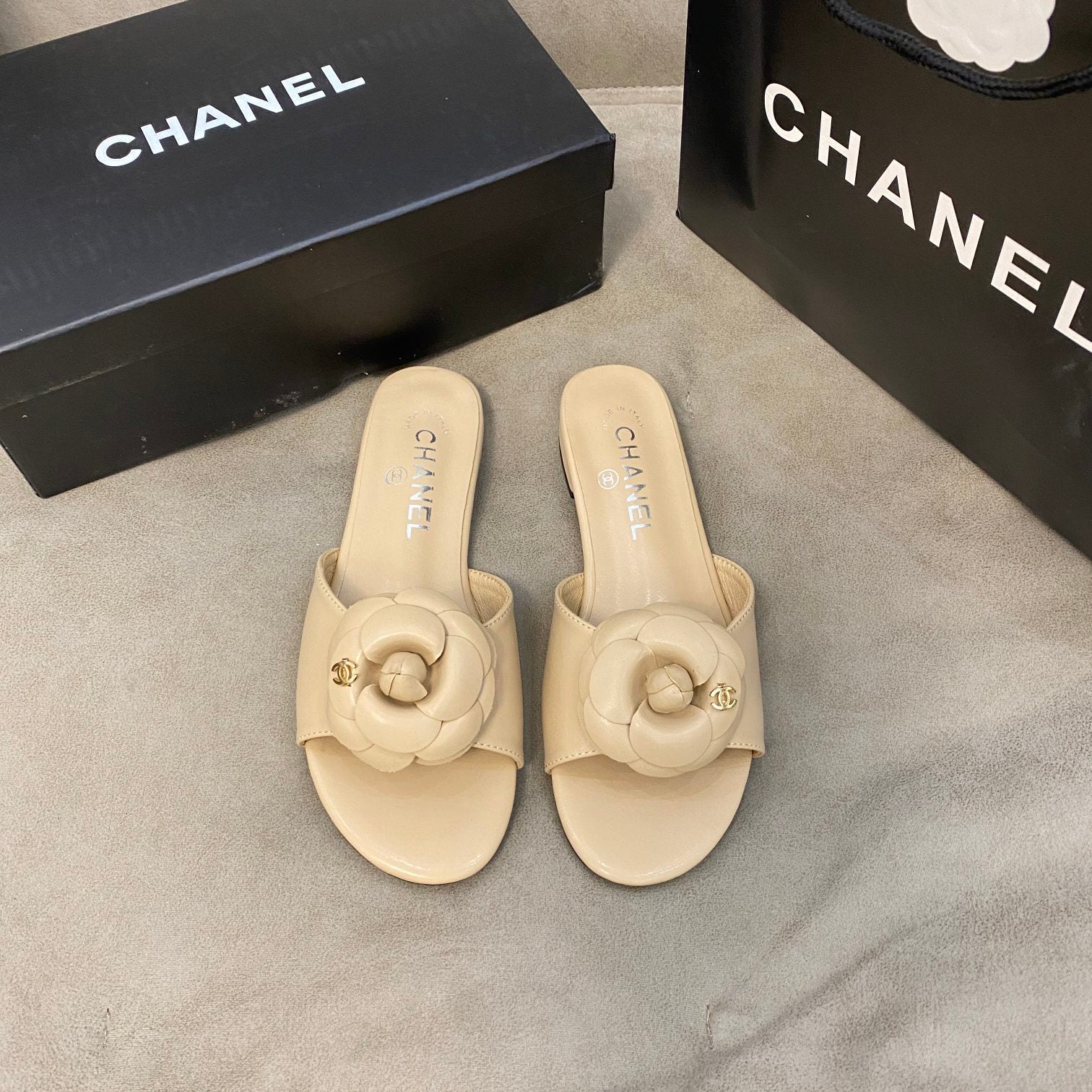 CHANE* 24 CAMELLIA SLIPPERS