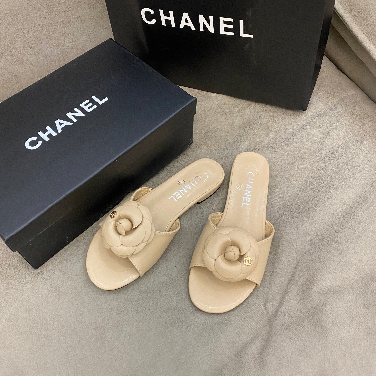 CHANE* 24 CAMELLIA SLIPPERS