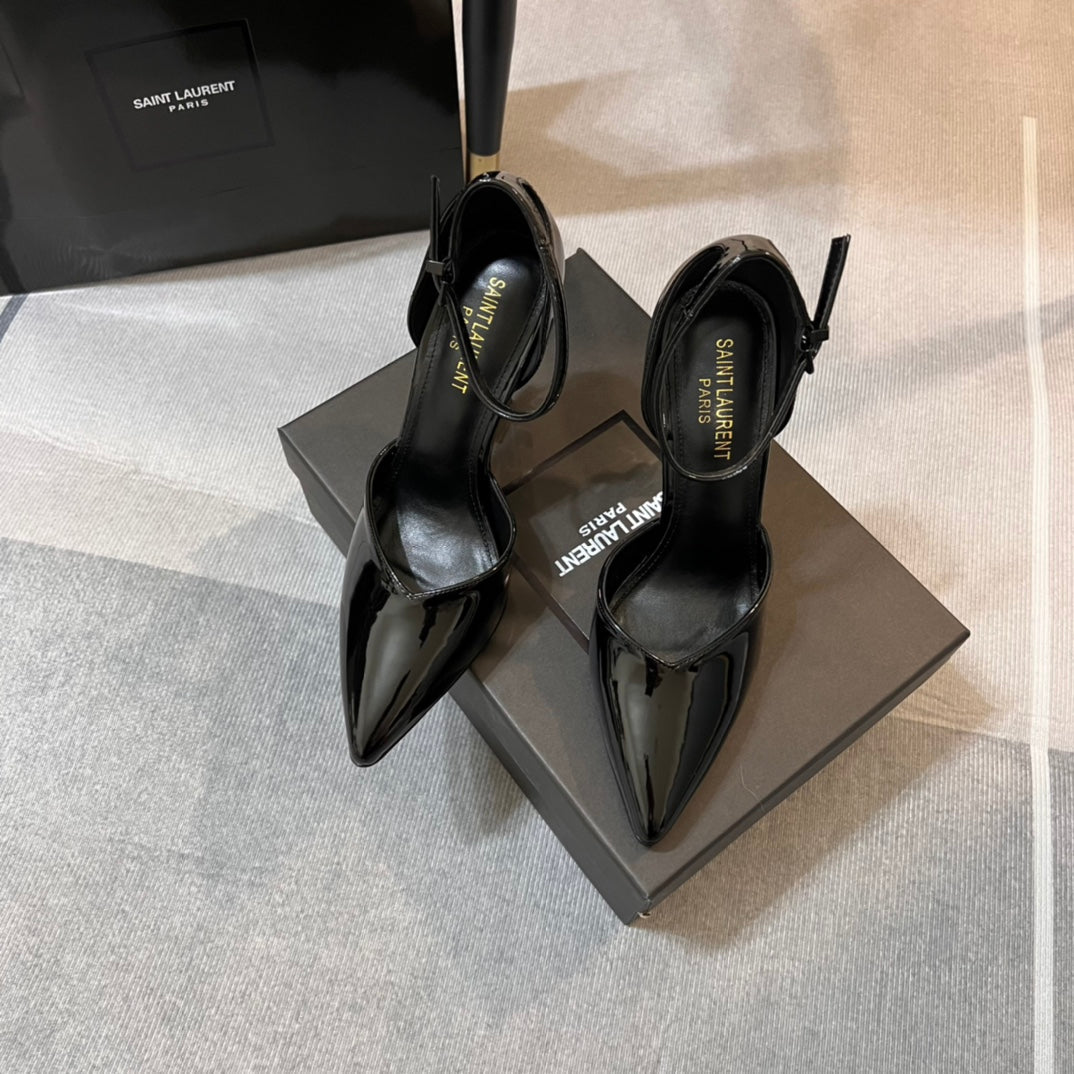 YSL* 24 new pointed toe high heel sandals
