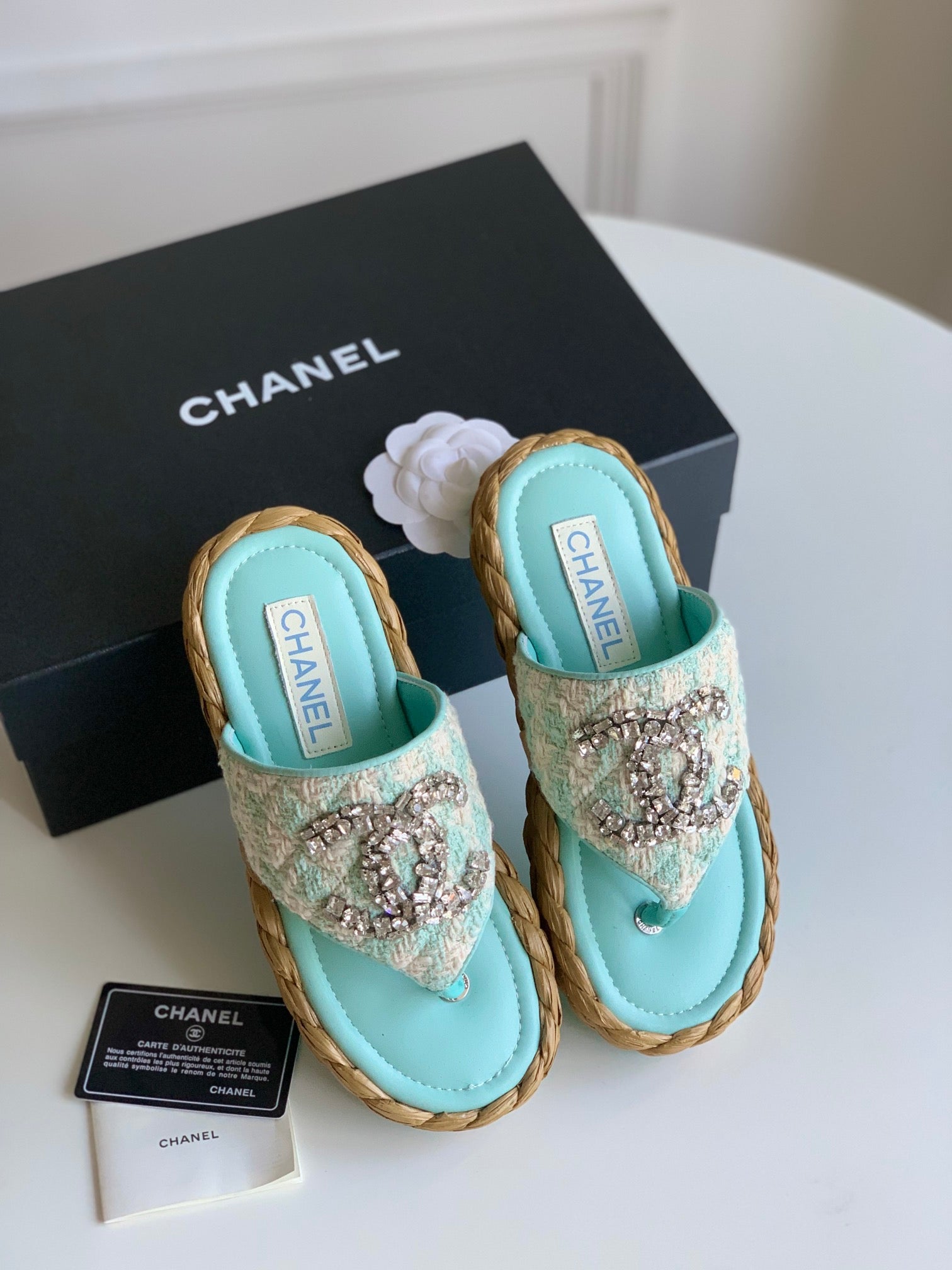 CHAN* 24 new fisherman straw flip-flops 1:1 VIP