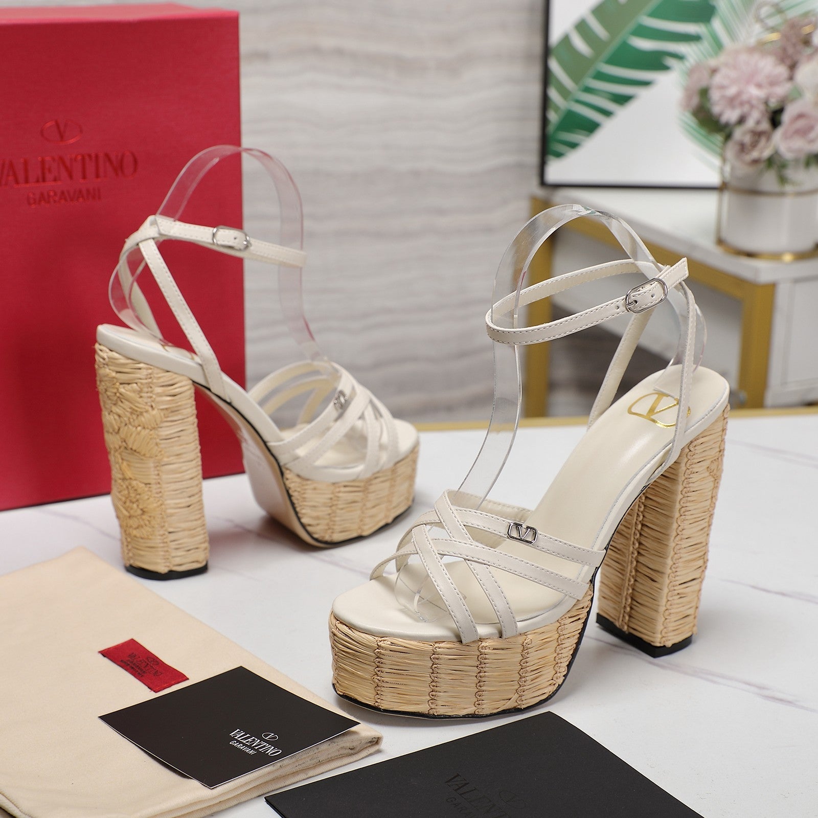 Valent* 24SS Woven Raffia Pumps 1:1 VIP