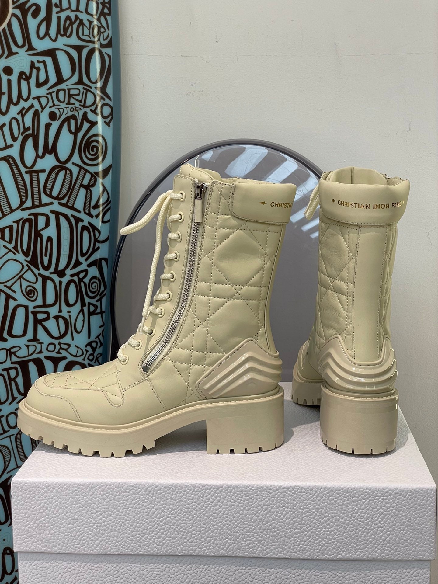 DIO* Leather Diamond Ankle Boots 1:1 VIP