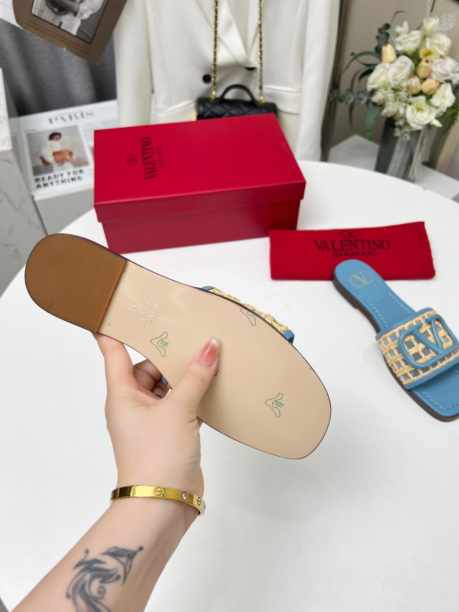 Valentin* 24SS Woven Slippers