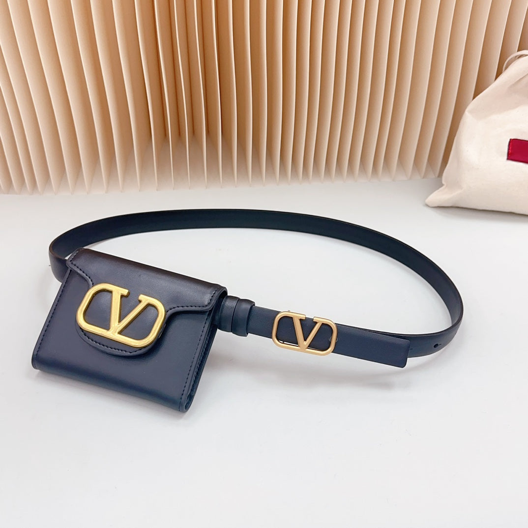 Valenti* 24SS leather belt with waist bag 1:1 VIP