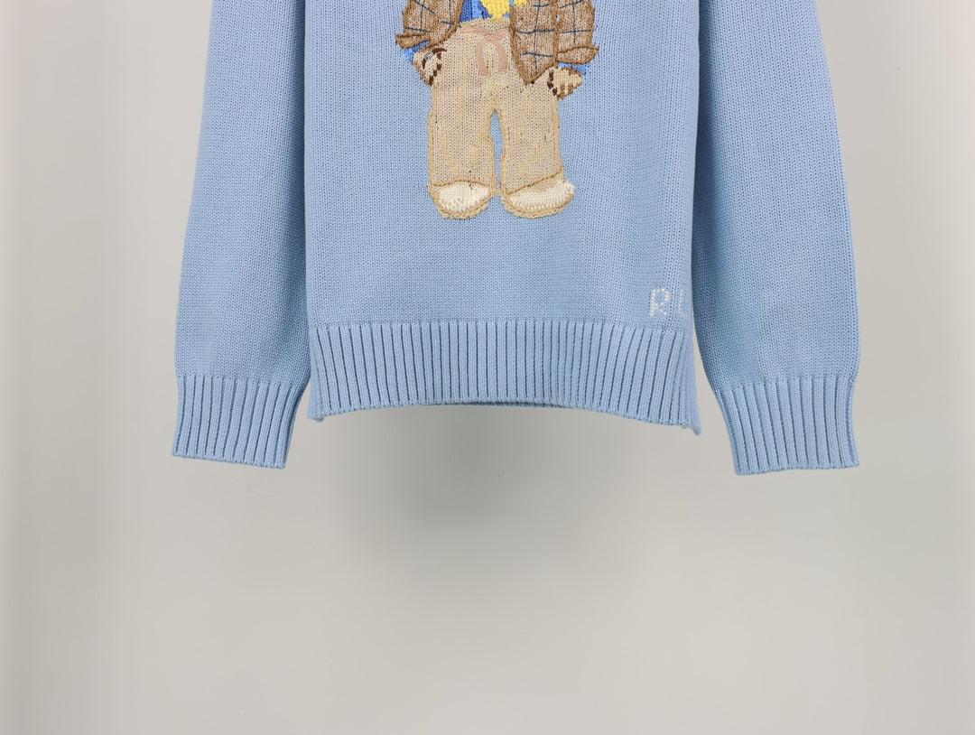 Ralph Laur* bear embroidered sweater