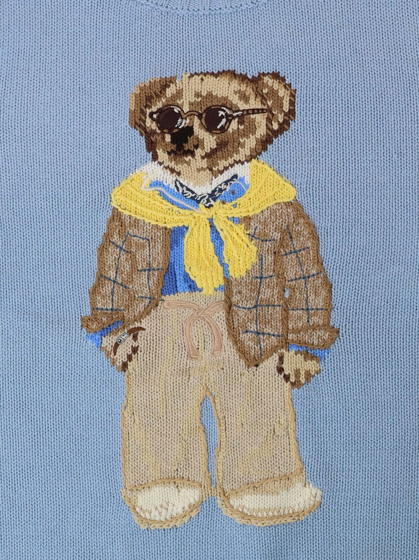 Ralph Laur* bear embroidered sweater