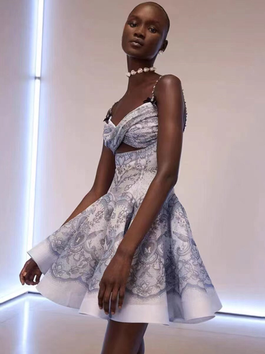 ZIMMERM* Lace Print Bow Dress