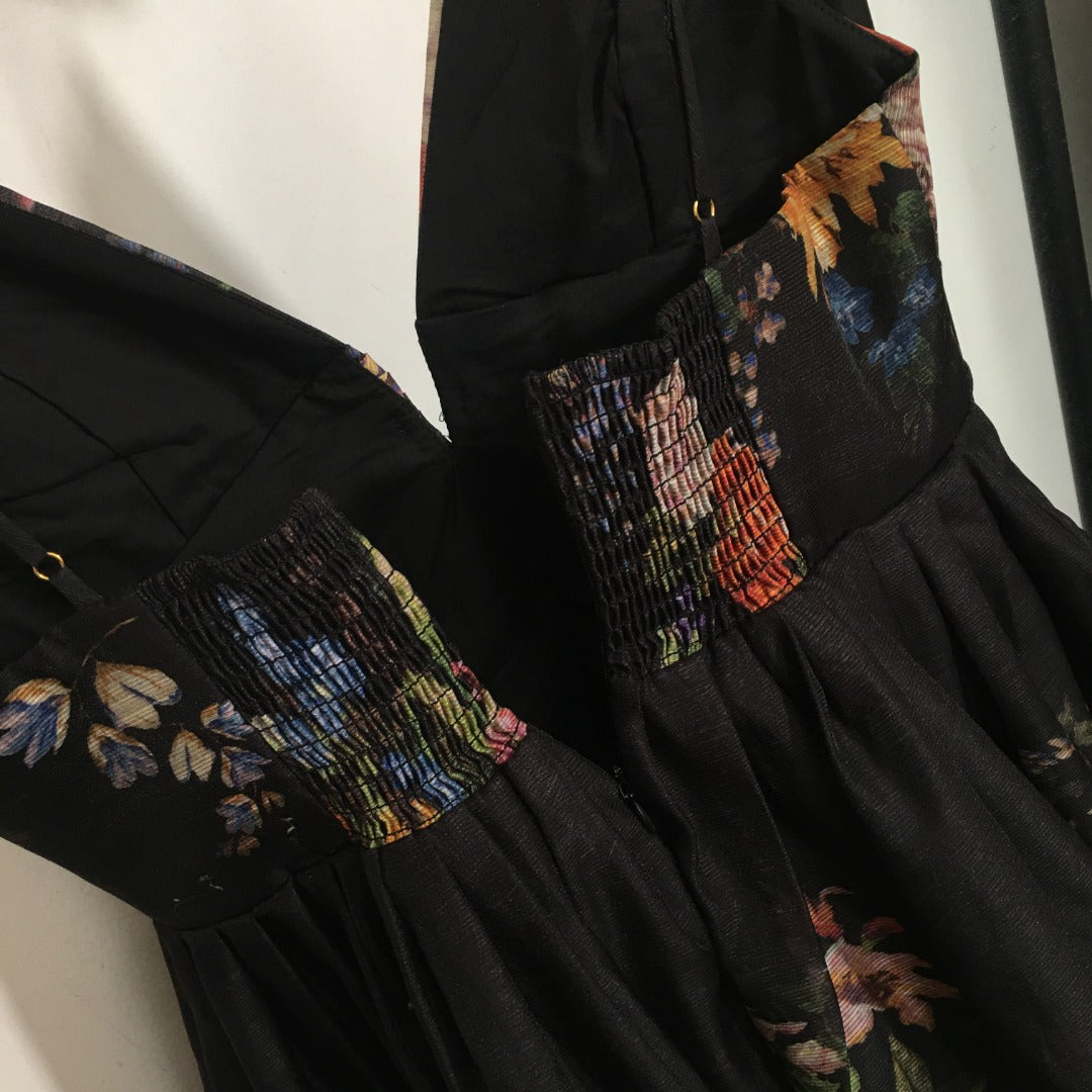 ZIMMERM* Colorful floral V-neck dress