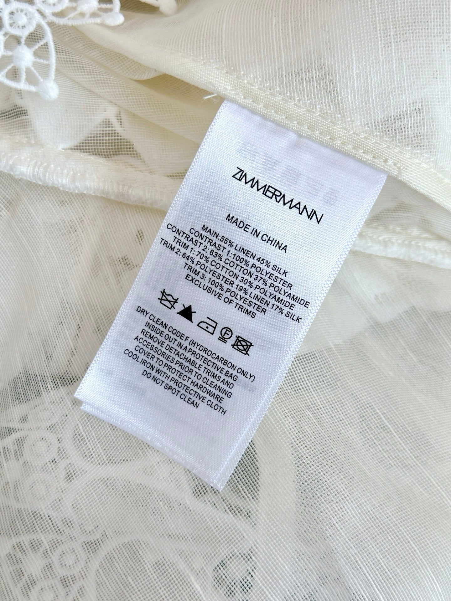 ZIMMERM* 25SS Heart-Shaped Long Sleeve Dress 1:1