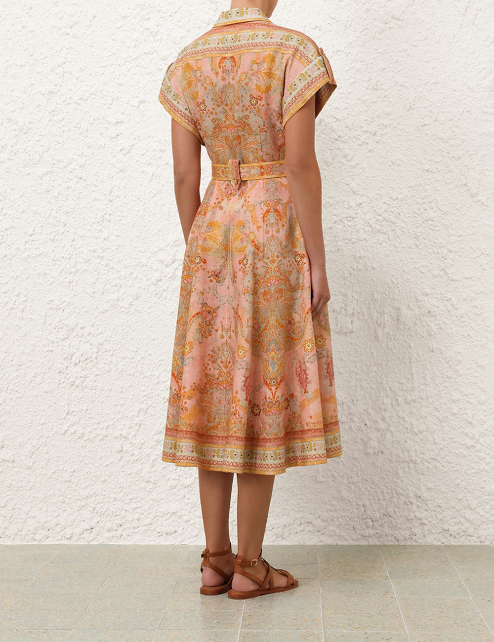 ZIMMERM* Multicolor Midi Shirt Dress