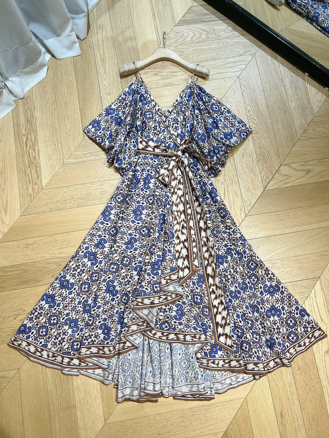 ZIMMERM* Wrap-Tie Midi Dress