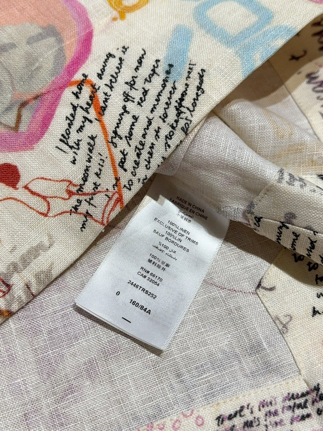 ZIMMERM* Graffiti lapel sleeve straight skirt