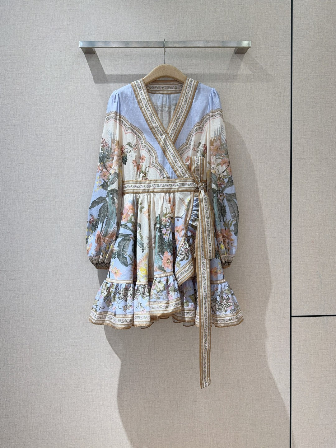 ZIMMERM* Wrap Tie-Tie Ruffle Dress