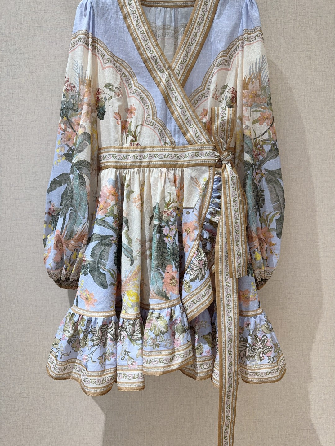 ZIMMERM* Wrap Tie-Tie Ruffle Dress