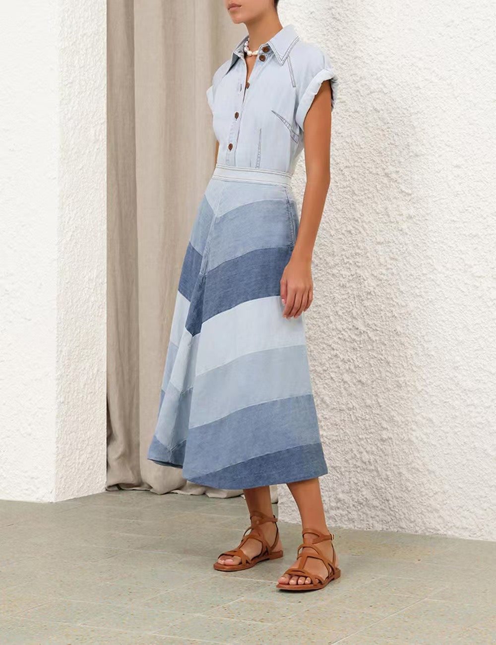 ZIMMERM* Denim Top/Skirt