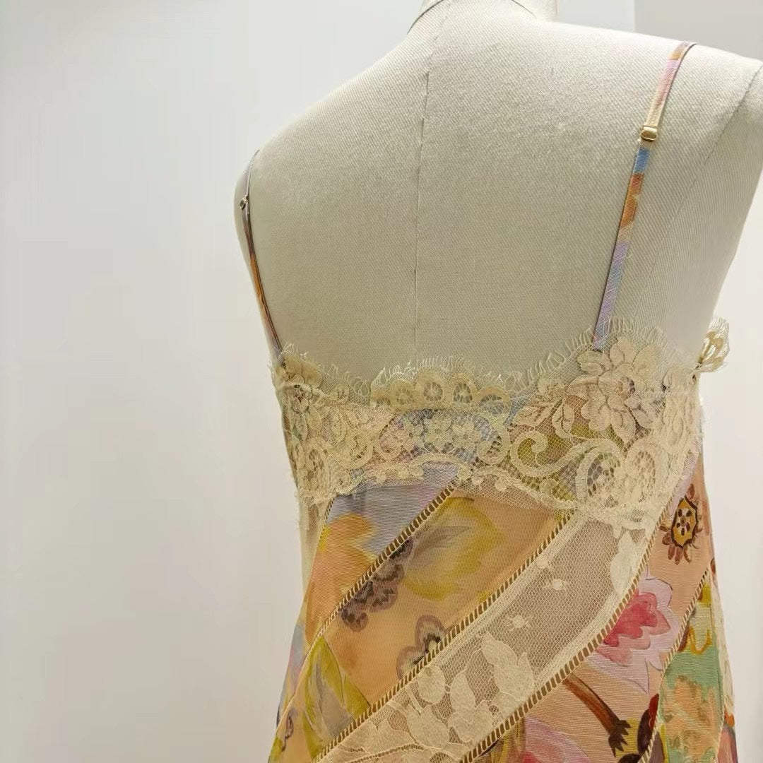 ZIMMERM* Silk and linen lace dress 1:1