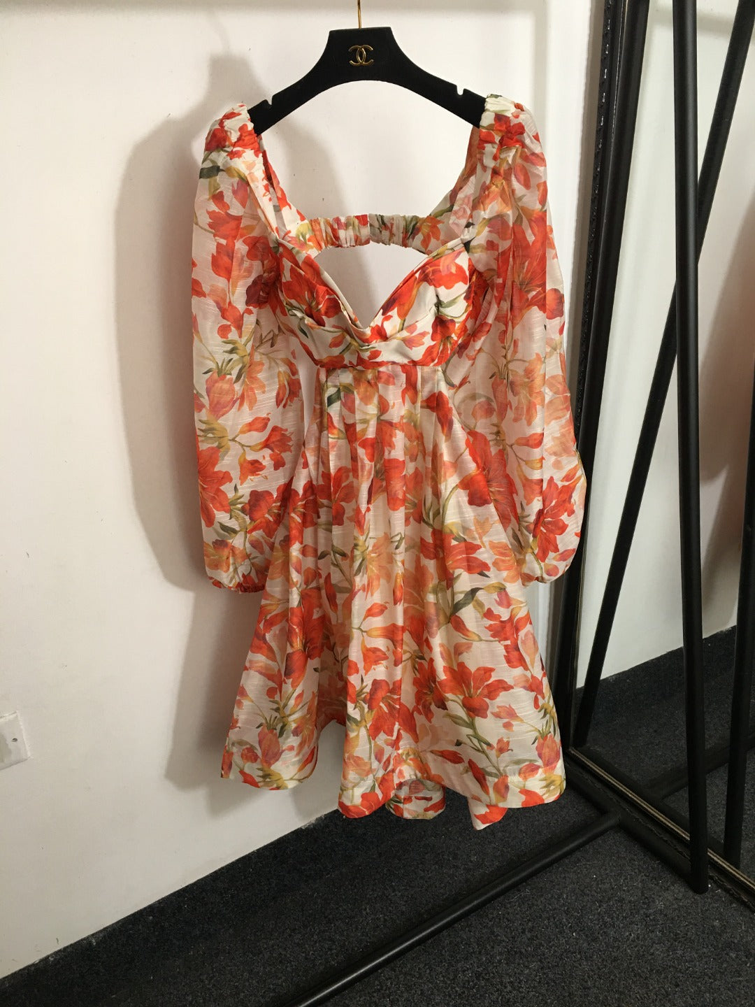 ZIMMERM* Lily Printed Lantern Long Sleeve Dress