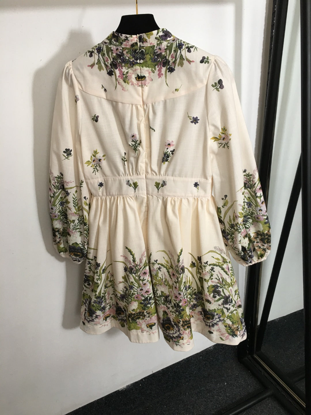 ZIMMERM*Flower print V-neck waist dress