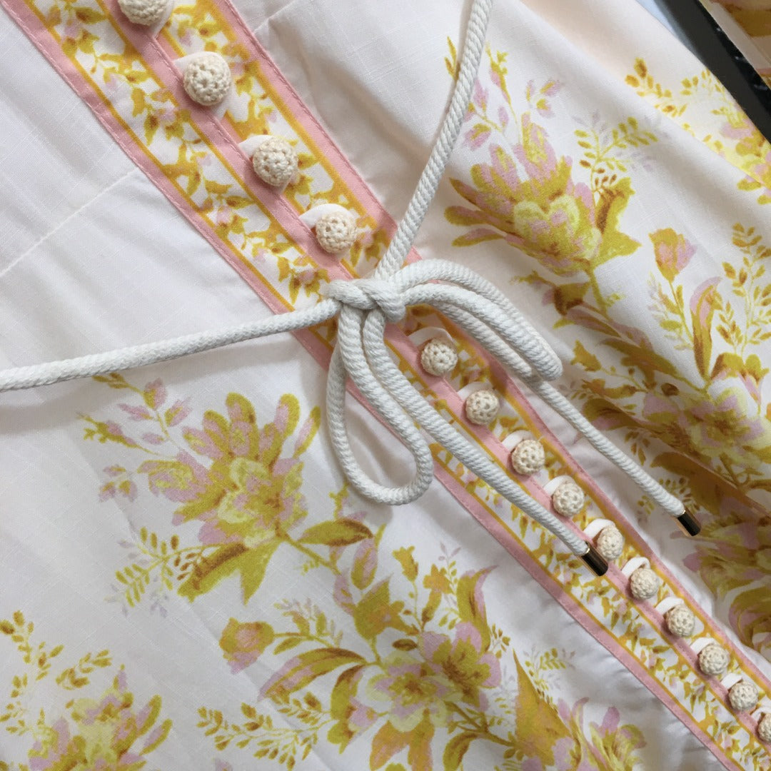 ZIMMERM* printed tie waist dress