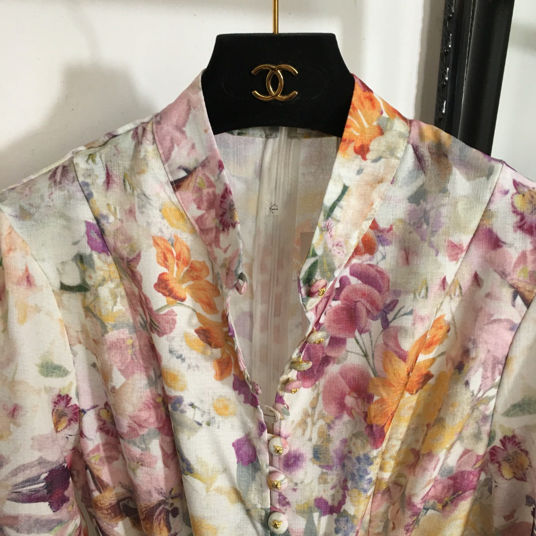 ZIMMERM* Colorful flower print dress