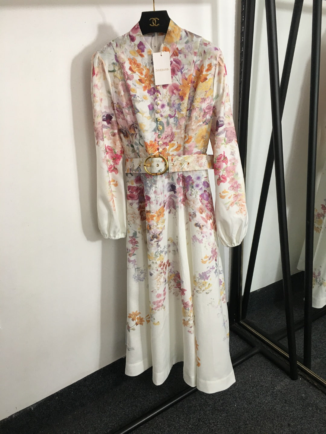 ZIMMERM* Colorful flower print long dress