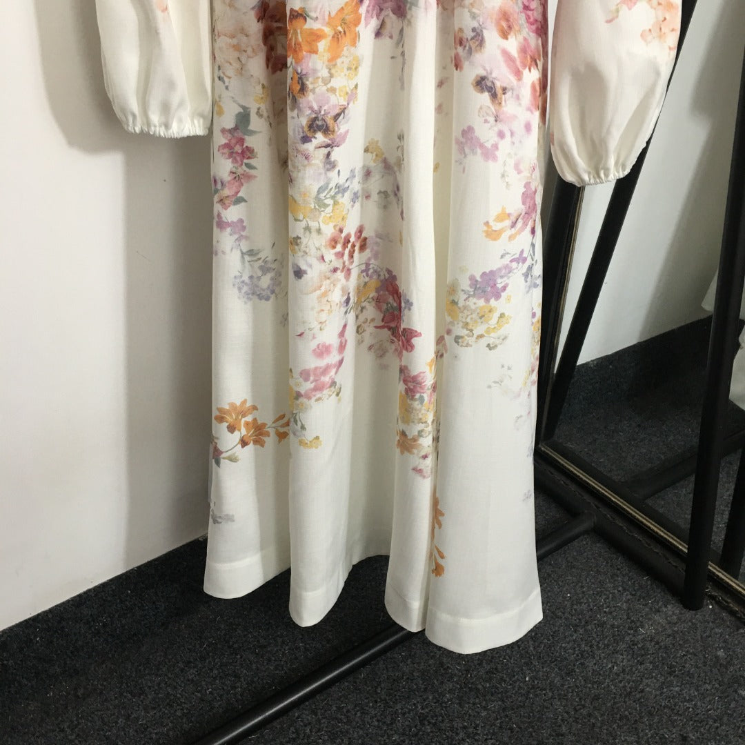 ZIMMERM* Colorful flower print long dress