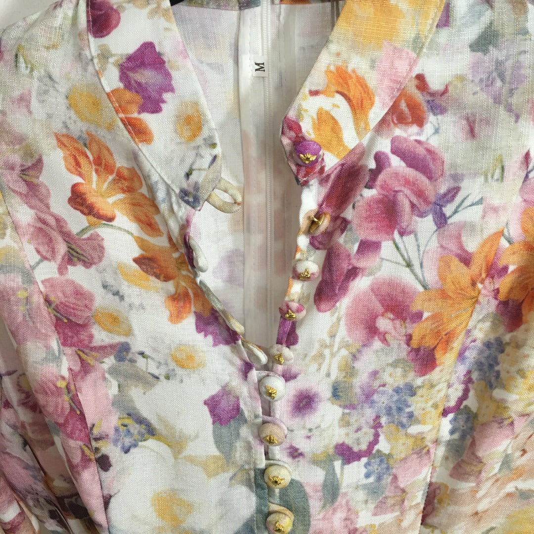 ZIMMERM* Colorful flower print long dress