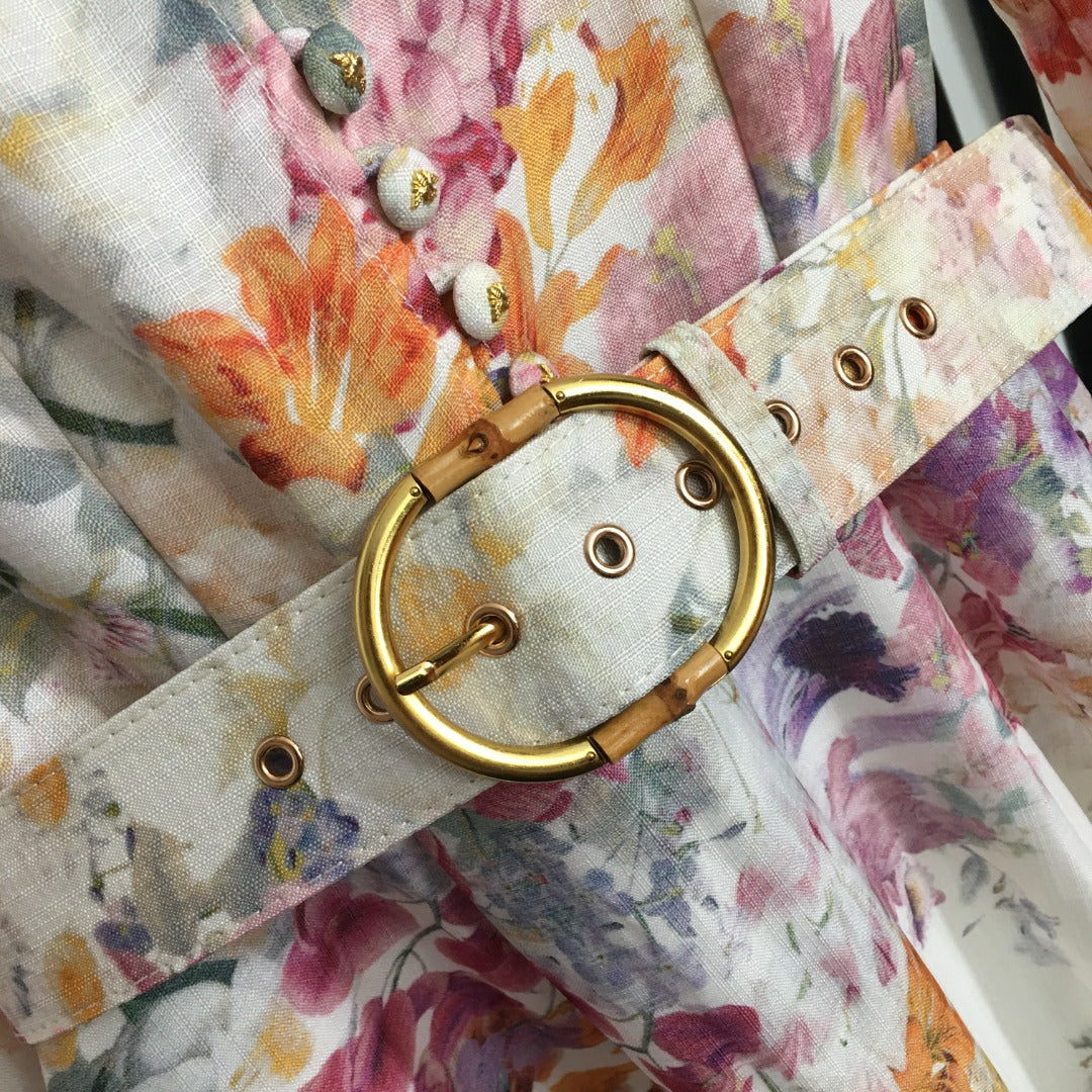 ZIMMERM* Colorful flower print long dress