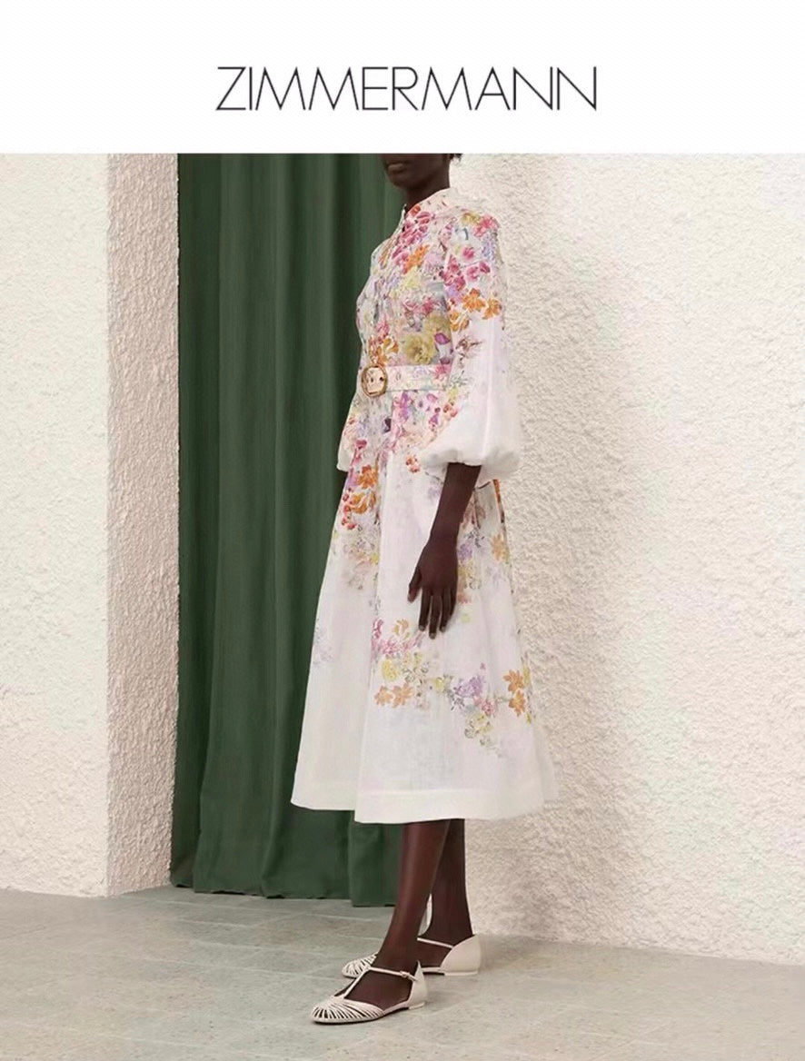 ZIMMERM* Colorful flower print long dress