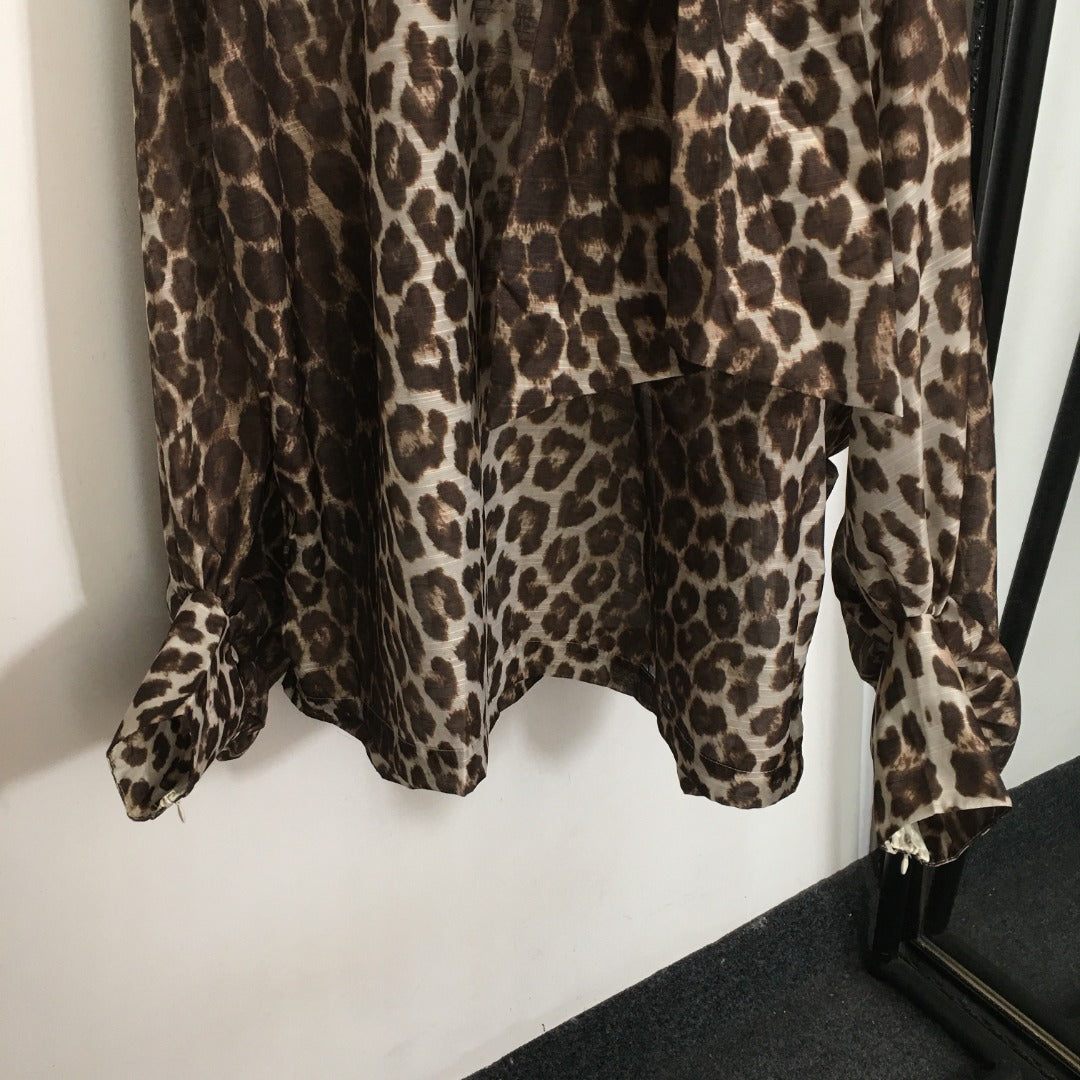 ZIMMERM* Pussy-bow print shirt