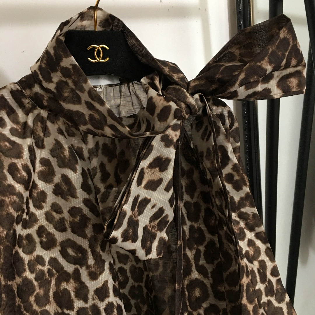 ZIMMERM* Pussy-bow print shirt