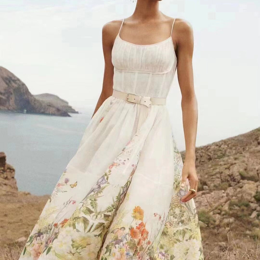 ZIMMERM* Colorful Printed Suspender Dress