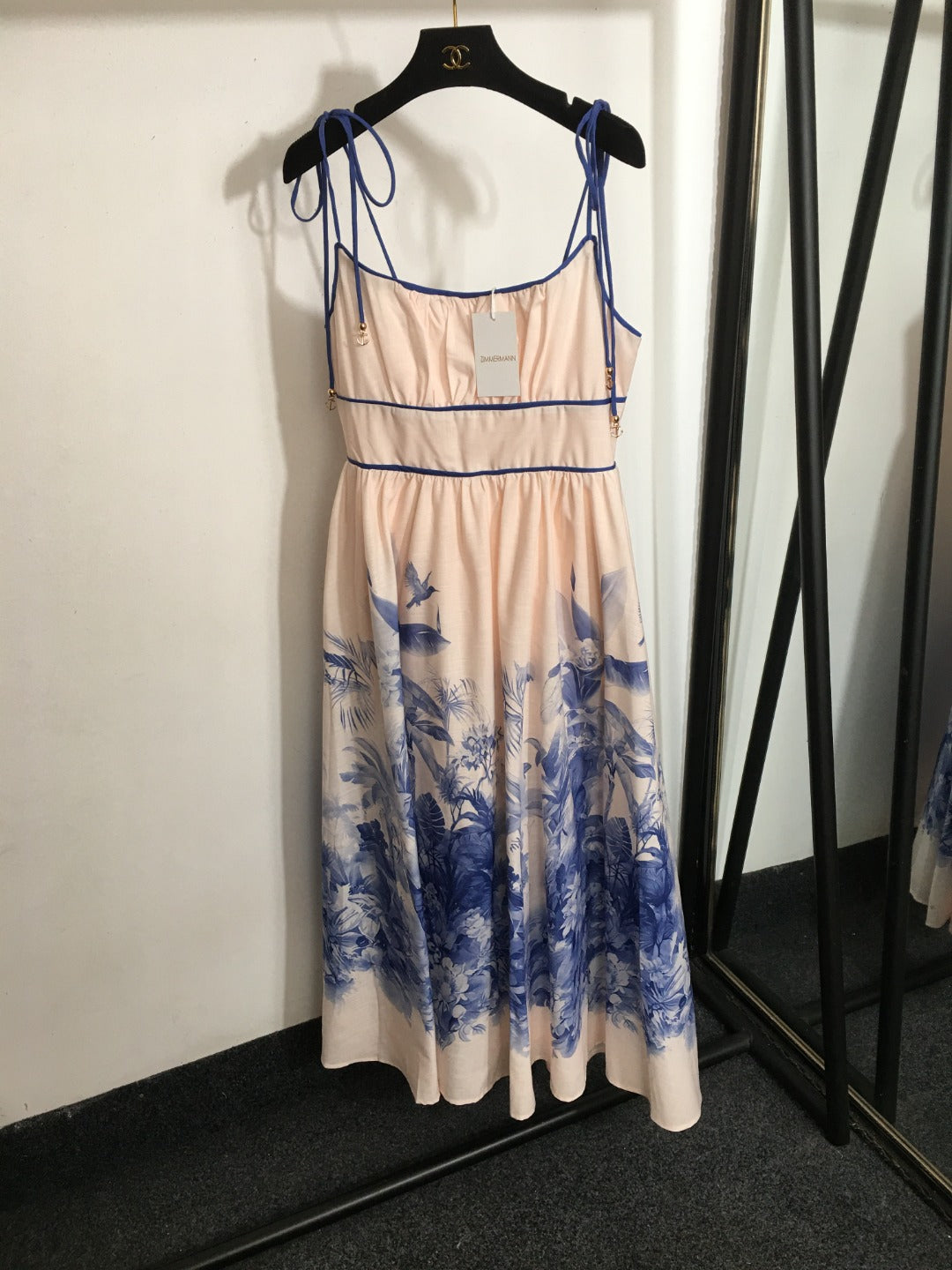 ZIM* Blue Flower Print Dress