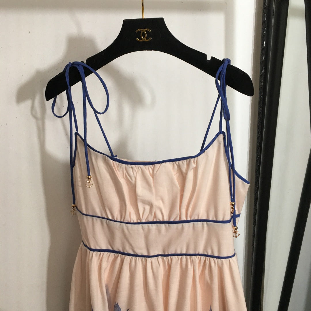 ZIM* Blue Flower Print Dress