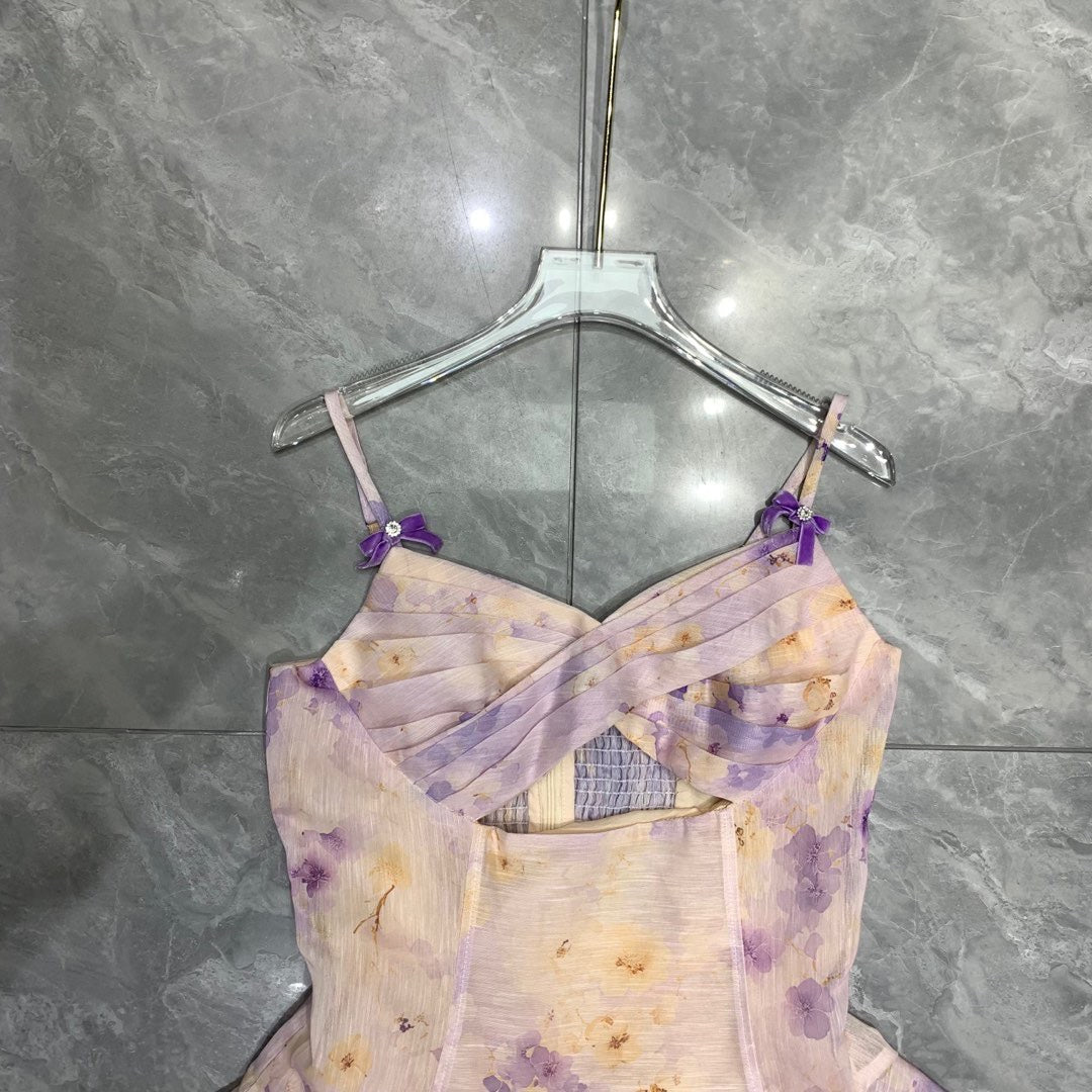 ZIM*Sling Cross V-neck Dress