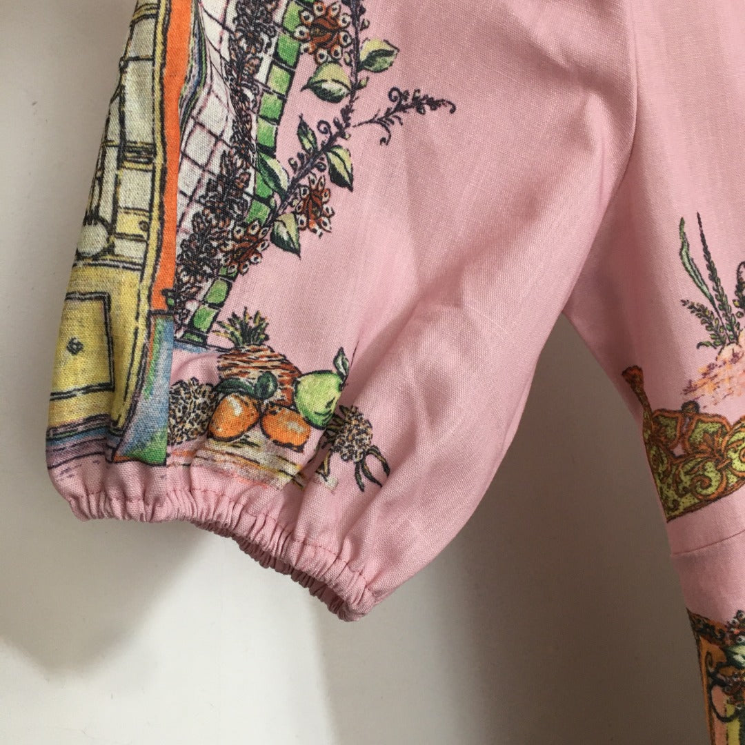 ZIM* printed slim waist dress