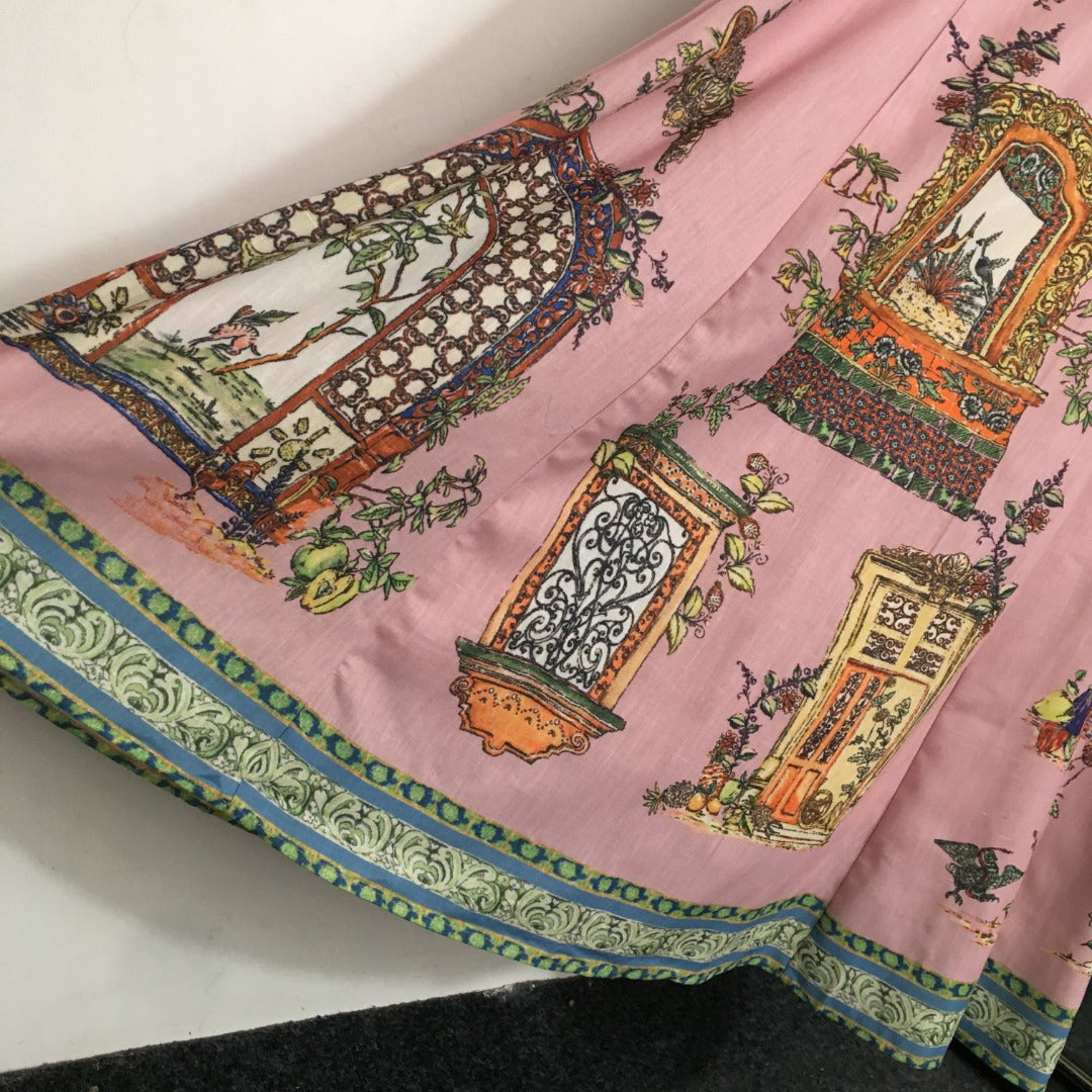 ZIM* printed slim waist dress