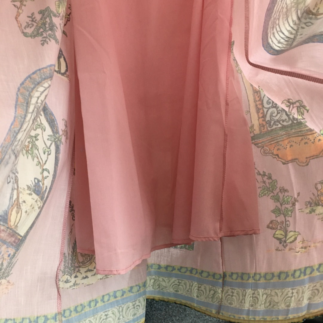 ZIM* printed slim waist dress