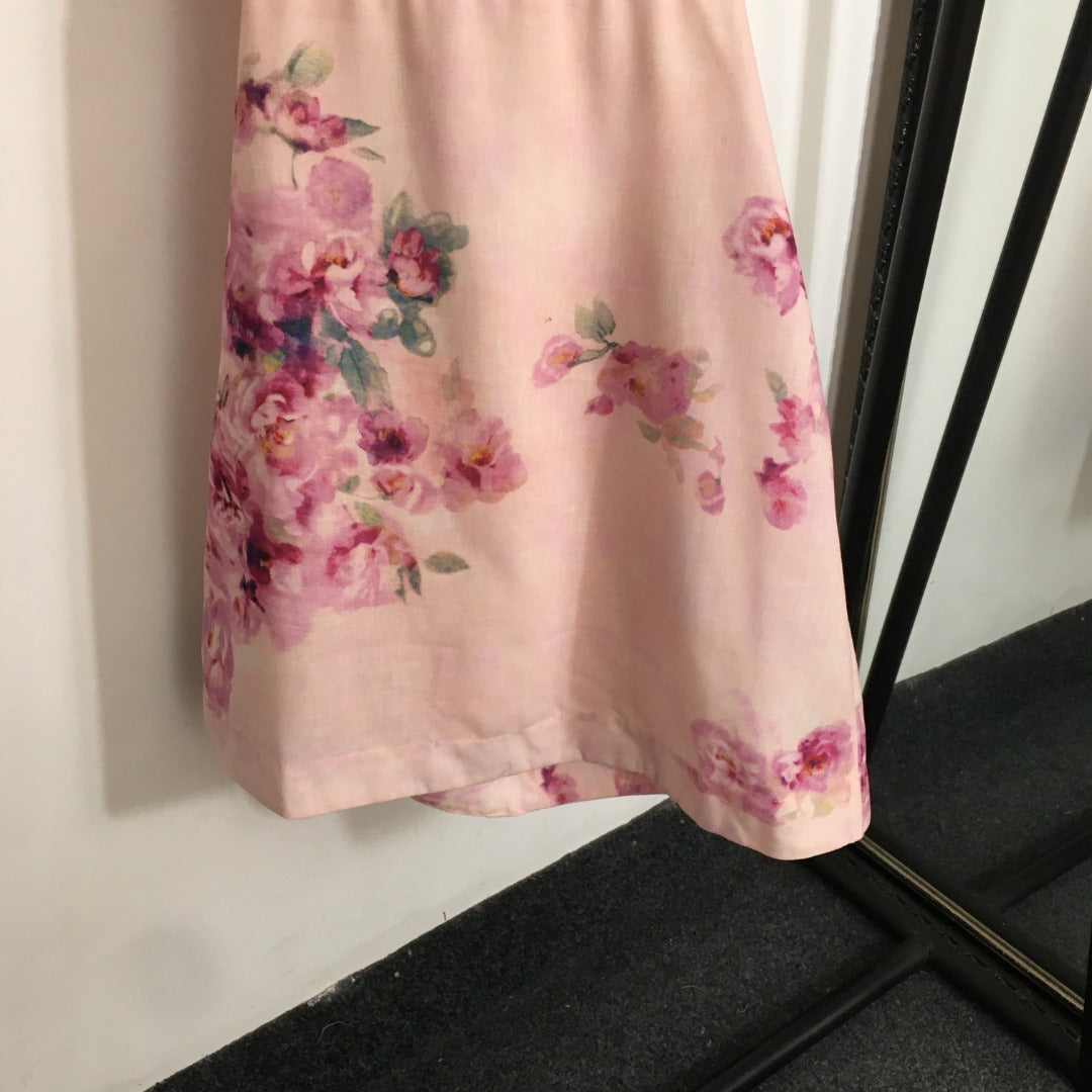 ZIM*Flower Print Butterfly Dress