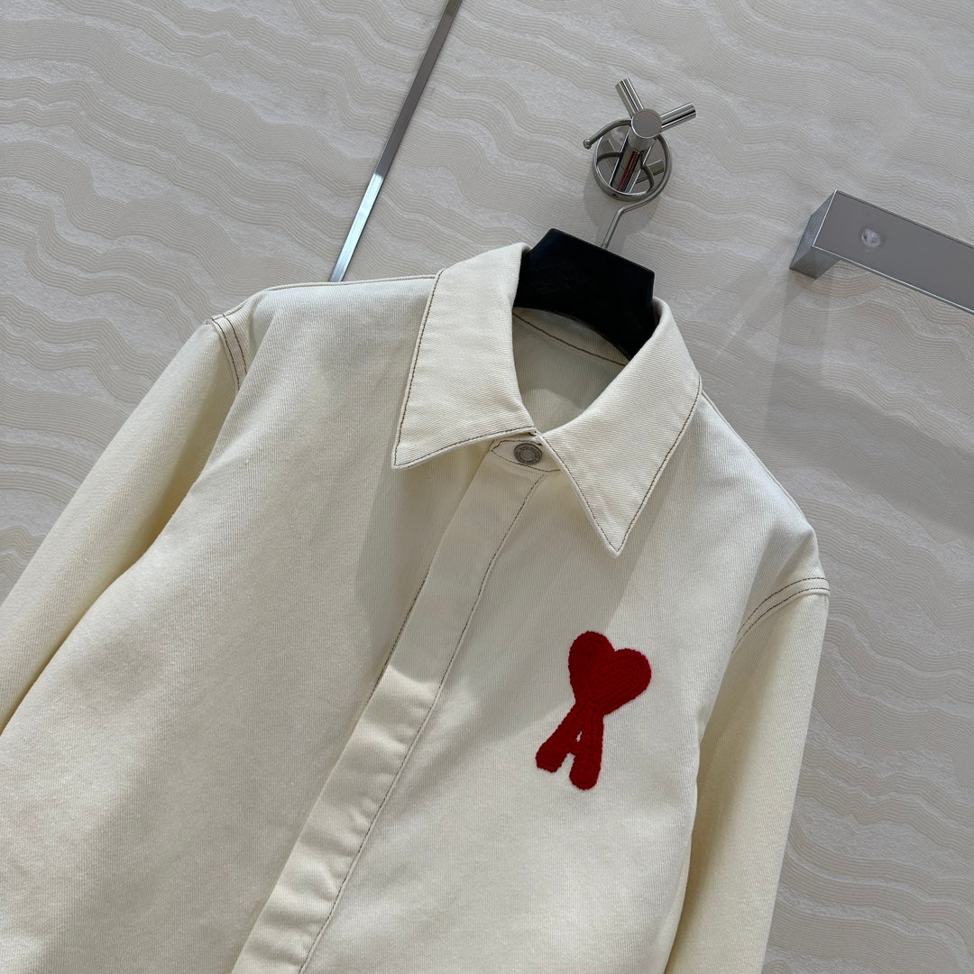 AMI* Washed Denim Shirt